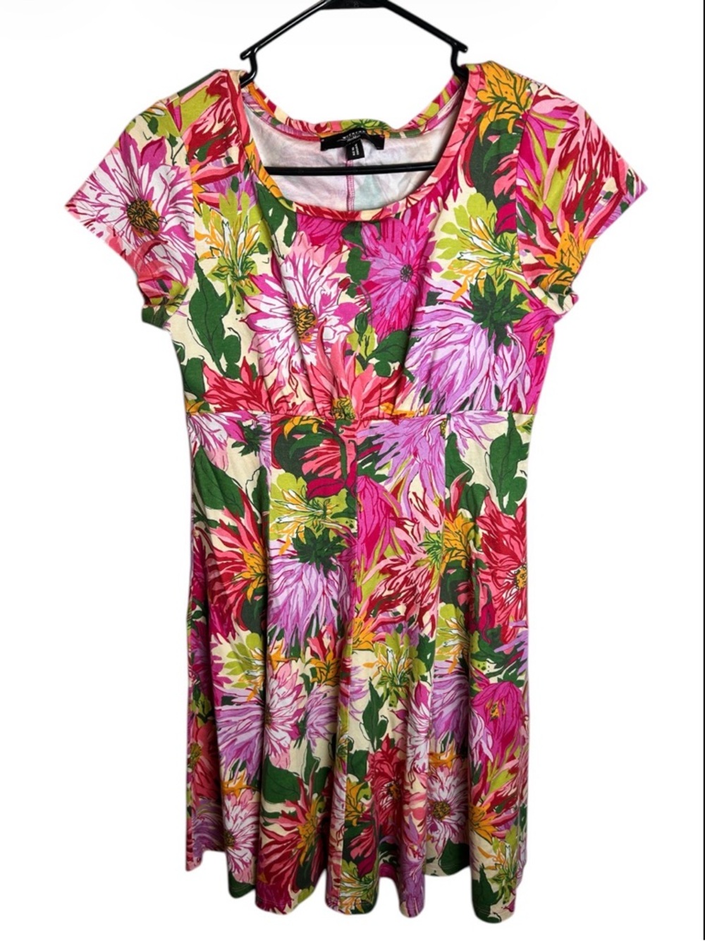 Max Mara Weekend Pink Floral 100% Cotton Jersey Dress - Picture 2 of 5